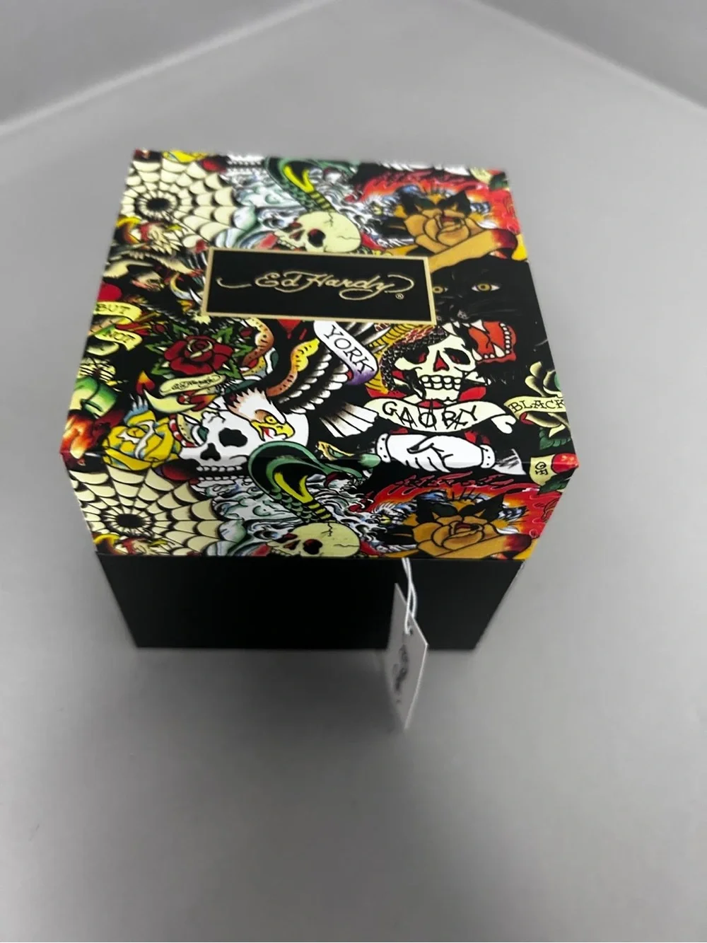 Ed Hardy Gold-Tone Case with Blue Dial Men's Watch